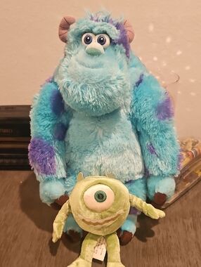 Disney Monsters, Inc. Sulley Plush with Mike Wazowski - Blue, Purple, Green